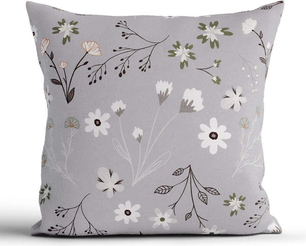 Bavlnená obliečka na vankúš Renforcé 40 × 40 cm - Vanessa sivá