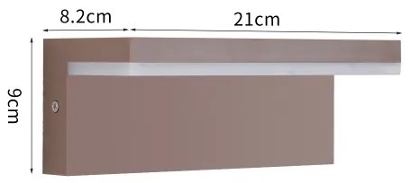 Brilagi - vonkajšie nástenné LED svietidlo TESSI LED/10W/230V hnedé IP54