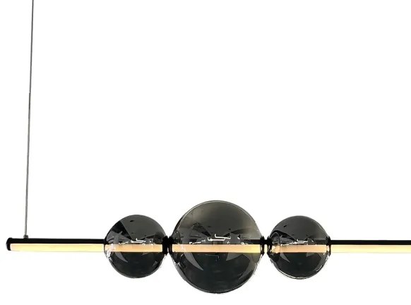 LED Luster na lanku KUGEL LED/30W/230V čierna