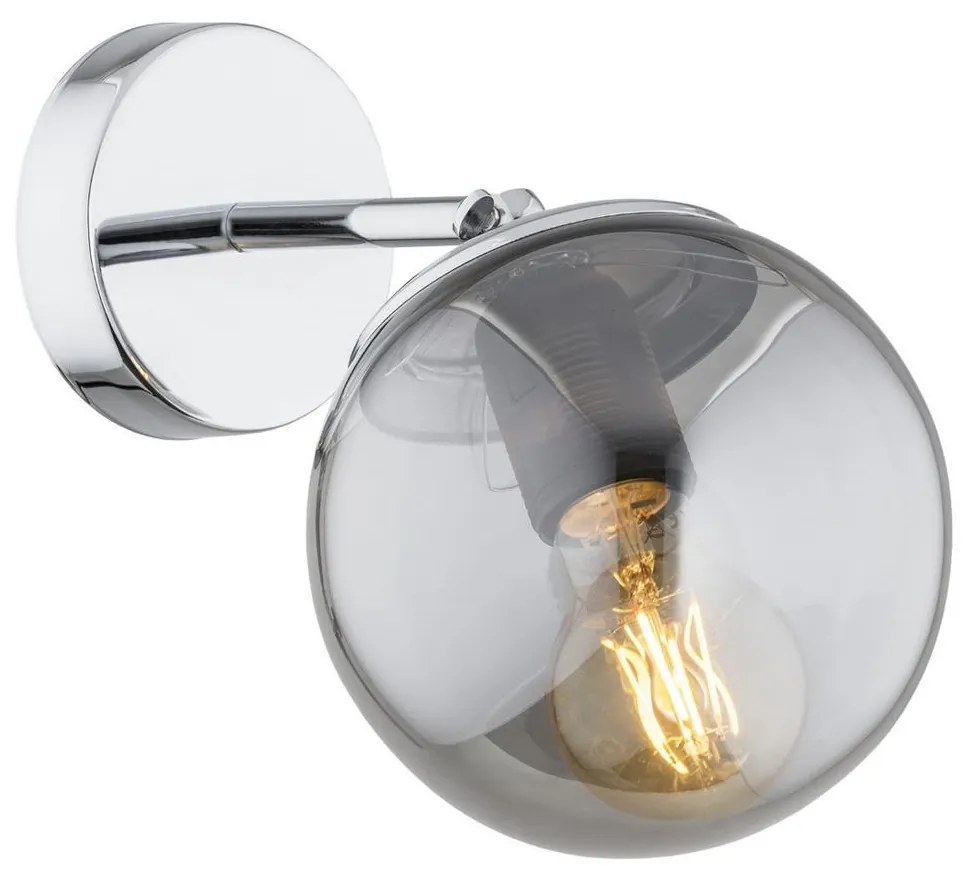 Argon 3989 - Nástenná lampa SATELITE 1xE27/15W/230V lesklý chróm/šedá