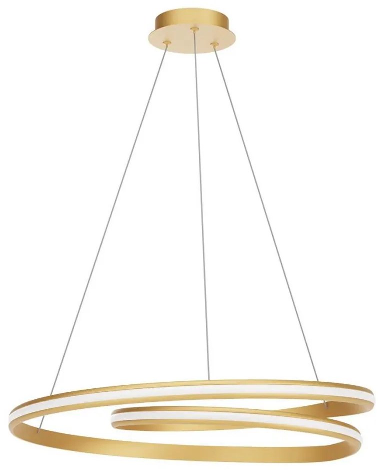 Redo 01-4364 - Stmievateľný LED luster na lanku TORSION LED/60W/230V zlatý