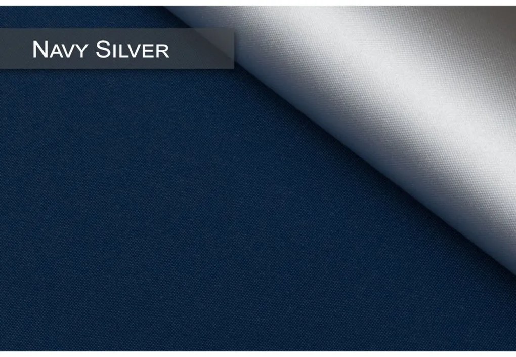 Dekodum Neinvazívna termoizolačná roleta Navy Silver Šírka (cm): 146, Dĺžka (cm): 150, Farba mechanismu: Biela