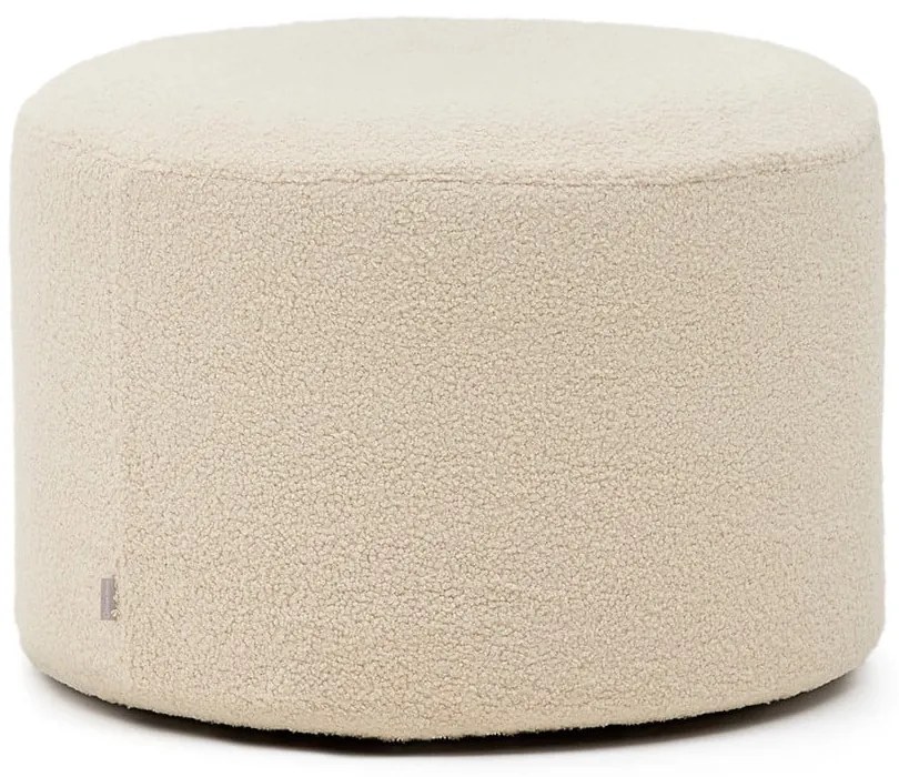 Krémový taburet z textílie buklé Kaeli – Kave Home