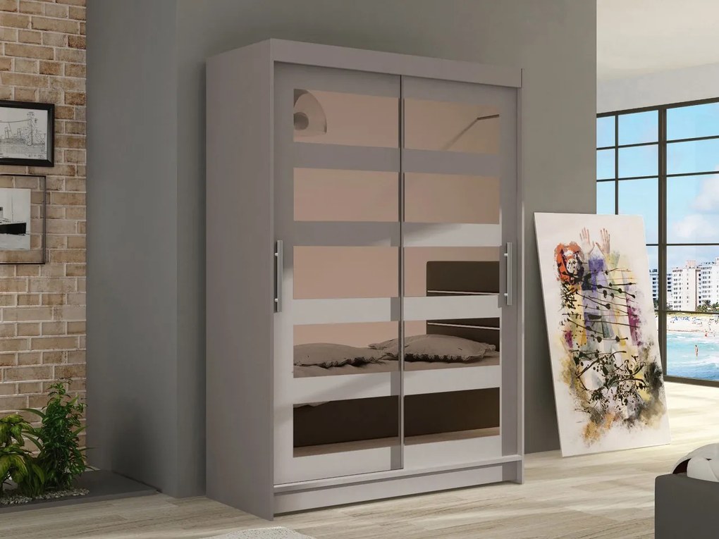 Skriňa Ada IV, Farby: trufel, Osvetlenie: osvetlenie LED RGB - farebné