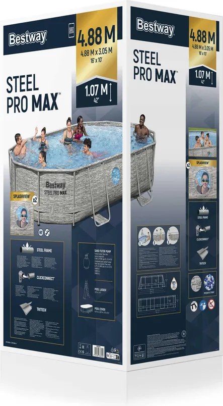 Bazén s regálmi 427 x 250 x 100 cm Bestway 56946