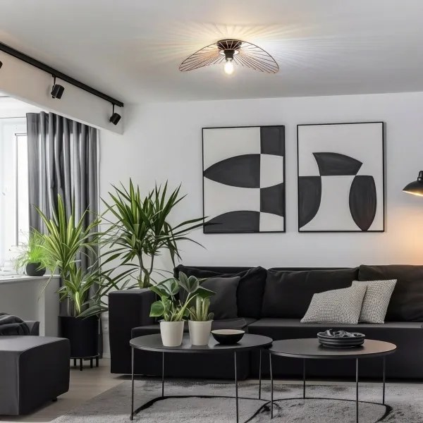 Brilagi - LED Prisadený luster CERIA WIRE 1xE27/40W/230V 40x56 cm bronz