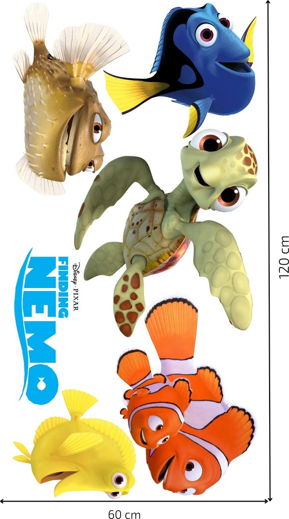 Hľadá sa Nemo - textilná nálepka na stenu