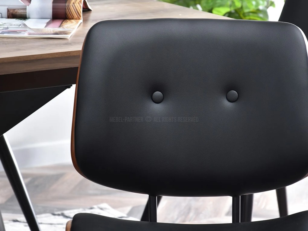 Stolička Grimo (orech + čierna). Akcia -24%. Vlastná spoľahlivá doprava až k Vám domov. 1111069