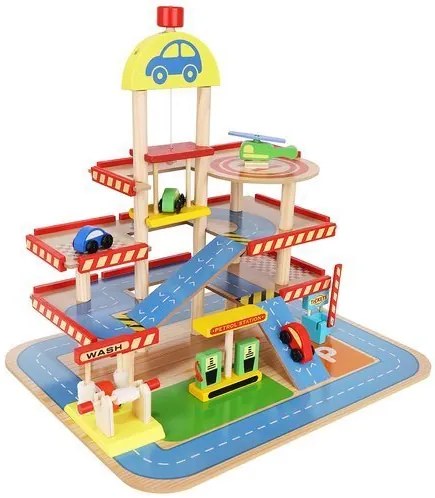 Kruzzel Drevené parkovisko / garáž + príslušenstvo - 9351