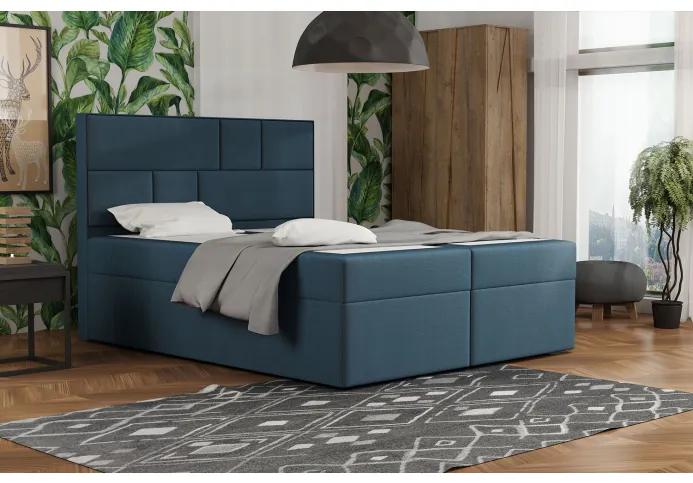 Dizajnová posteľ s úložným priestorom 120x200 MELINDA - modrá 5