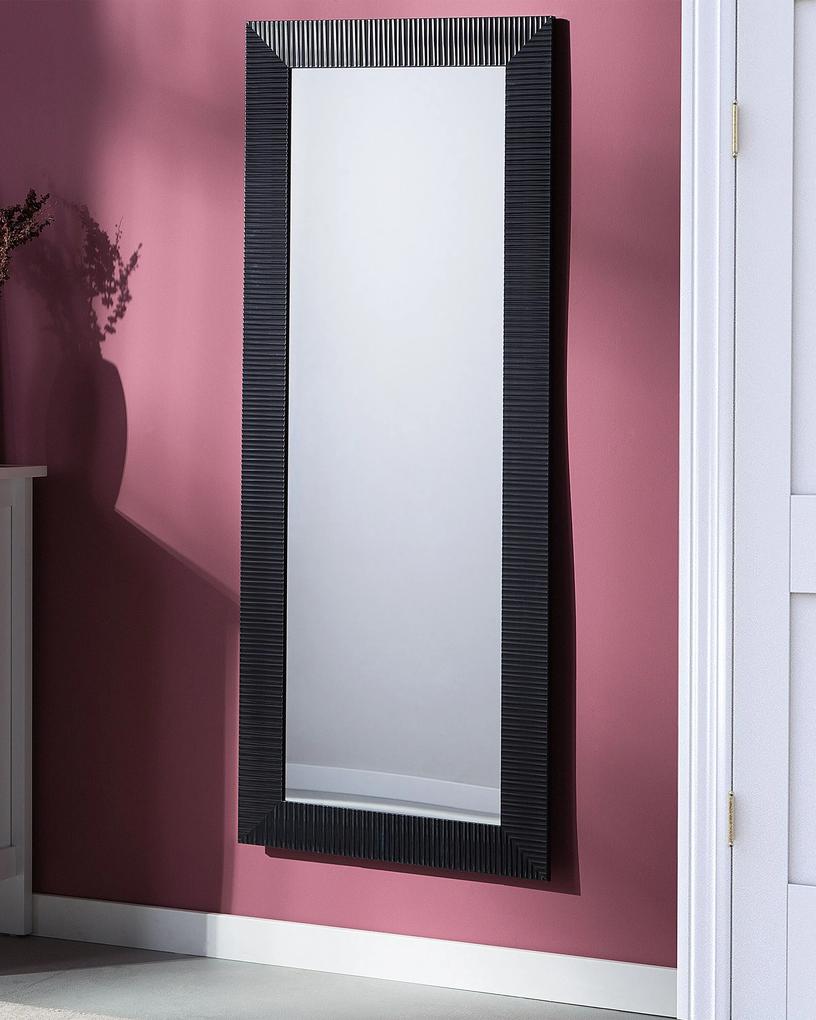 Nástenné zrkadlo 50 x 130 cm čierne DRAVEIL Beliani