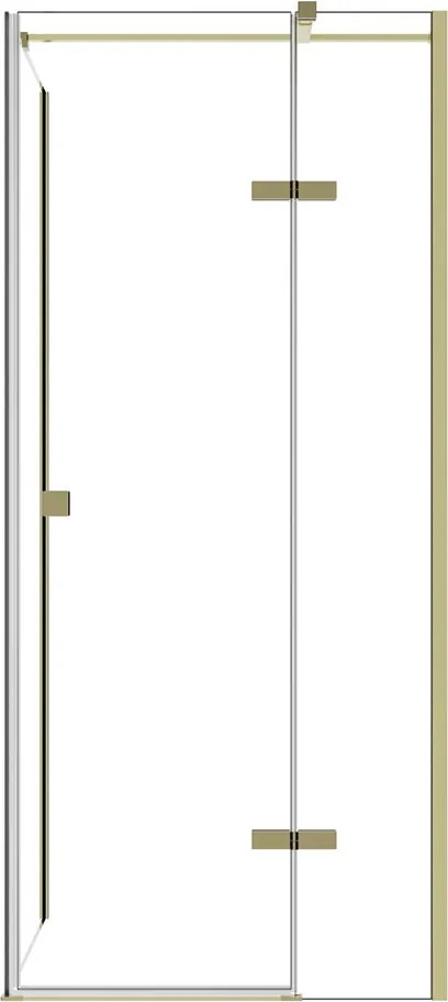 Besco Štvorcový sprchový kút PIXA GOLD SQ 90x90, výška 195 cm - bez vaničky BESCO-Orientácia: Ľavá