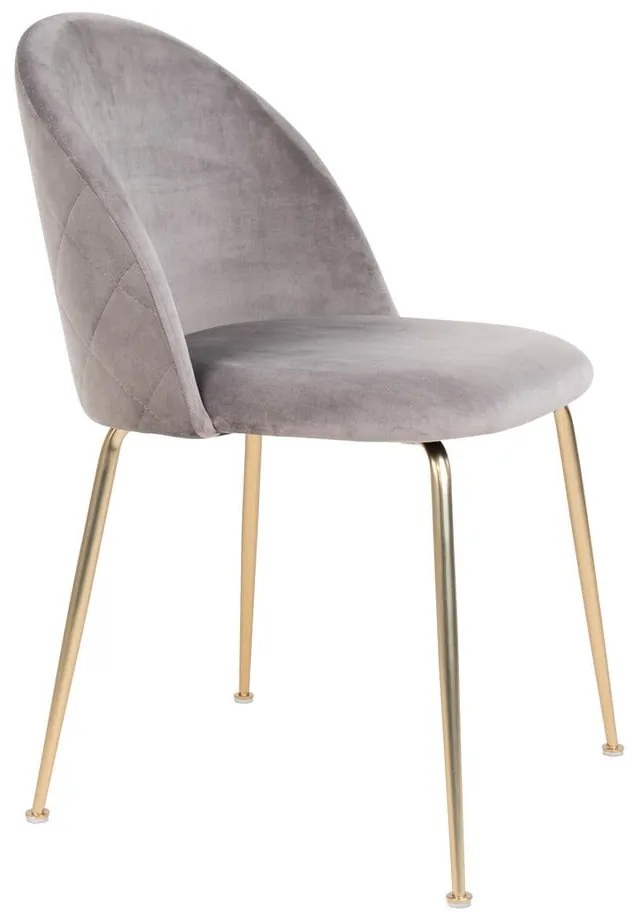 Svetlosivé zamatové jedálenské stoličky v súprave 2 ks Geneve – House Nordic