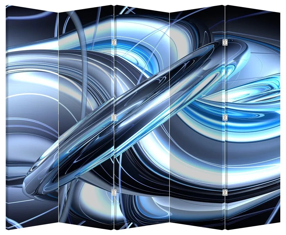 Paraván - Modrá abstrakcie (225 x 180 cm)