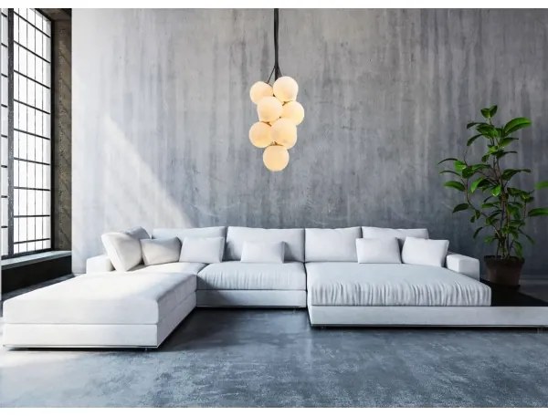 Klausen 109004 - Luster na lanku GRAPES 10xE27/7W/230V bronz/biela