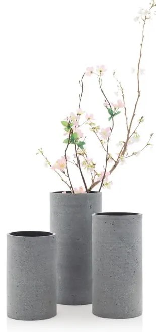 Sivá váza Blomus Bouquet, výška 24 cm