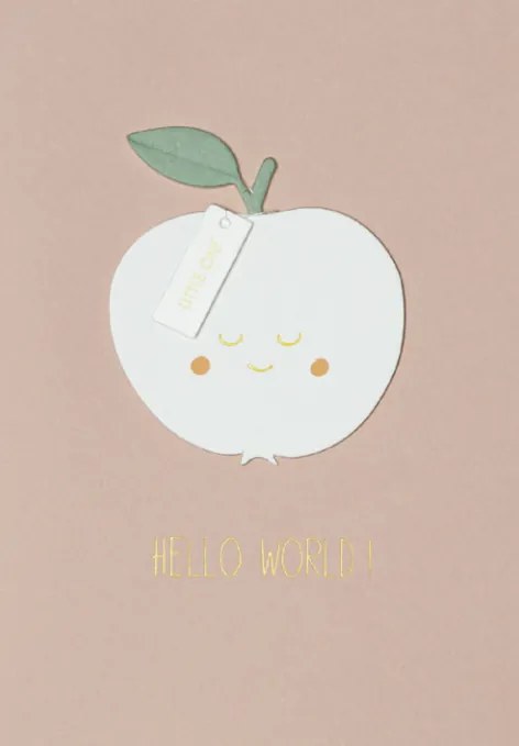 Räder Papierové prianie k narodeniu dieťaťa HELLO WORLD