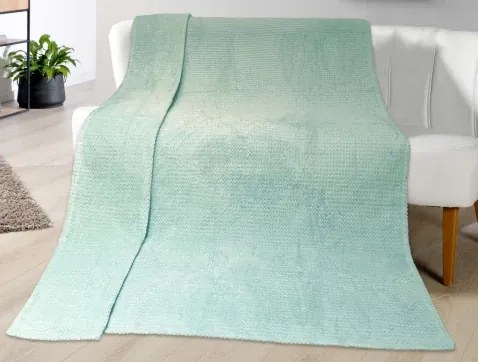 Kašmírová deka ZigZag 150x200 cm, mätová zelená%