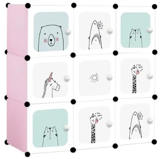 Detská modulárna skriňa Animals