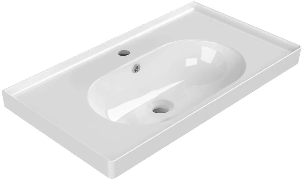 Sapho Sapho, BRAND keramické umývadlo 80x45 cm, biela, TU0422