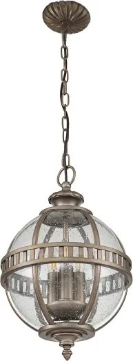 Kichler KL-HALLERON-8M-BU -Vonkajší luster na reťazi HALLERON 3xE14/40W/230V IP44