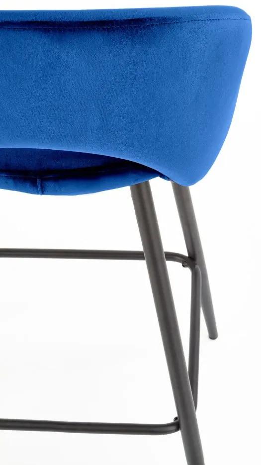 Barová čalúnená stolička ORNEA H96 modrá