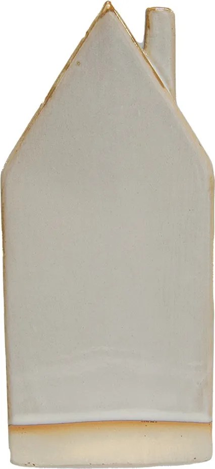 Béžový porcelánový domček s LED svetielkami Chrie - 8*5*18 cm