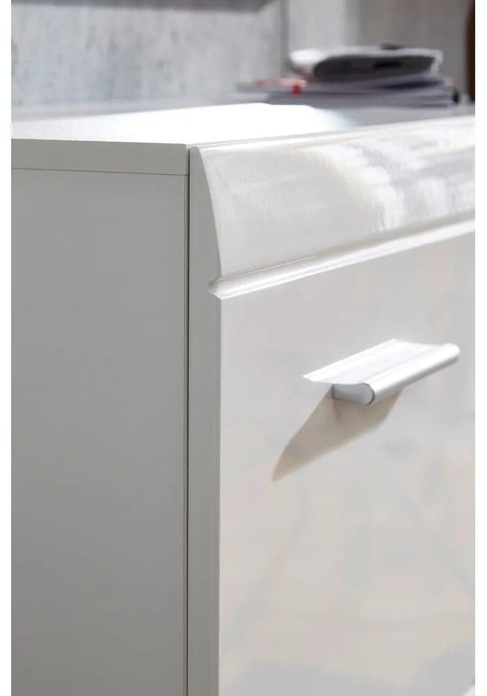 Biela skrinka na topánky Germania Adana, výška 120 cm