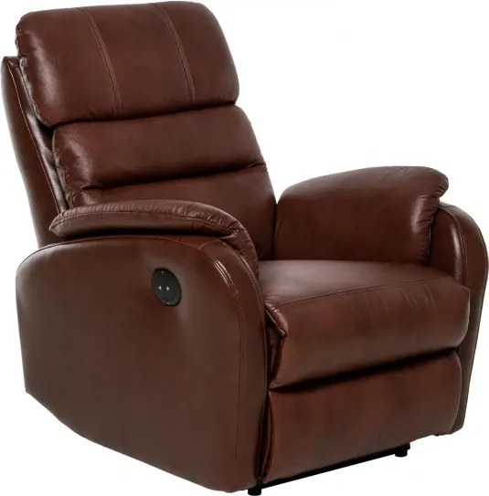 Kožené polohovacie kreslo ELEGANT 2, koňak K 2136 (RM)