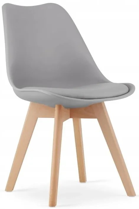 Jedálenská zostava TODI 60cm okrúhly stolový set biely+ 2 stoličky MARK sivé