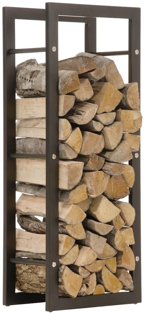 Stojan na palivové drevo Keri 25x60x100 - čierny matný