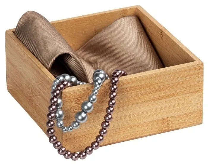 Bambusová úložná priehradka Wenko Terra, šírka 15 cm