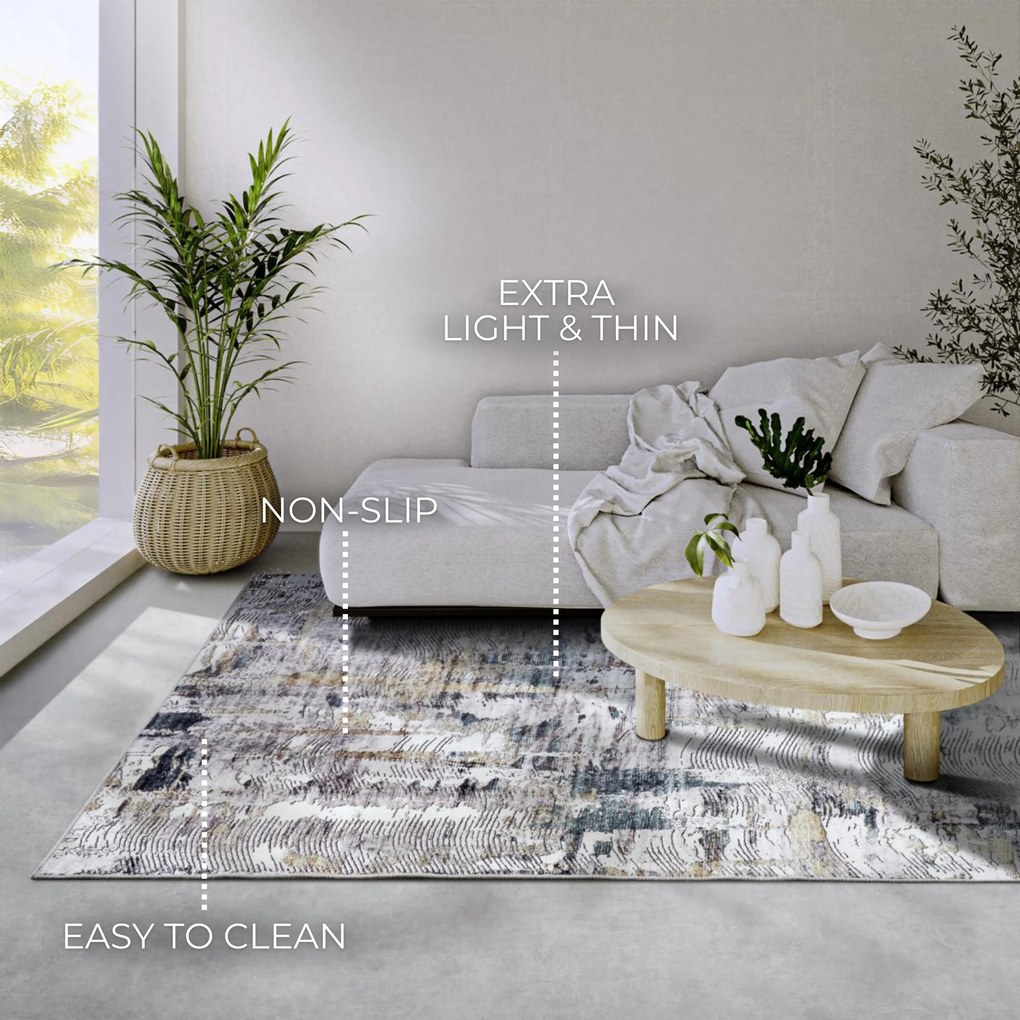 Kusový koberec Imagination New 106038 Sapphire/Gold z kolekcie Elle, 120x160, viacfarebná, obývacia izba, ELLE Decoration