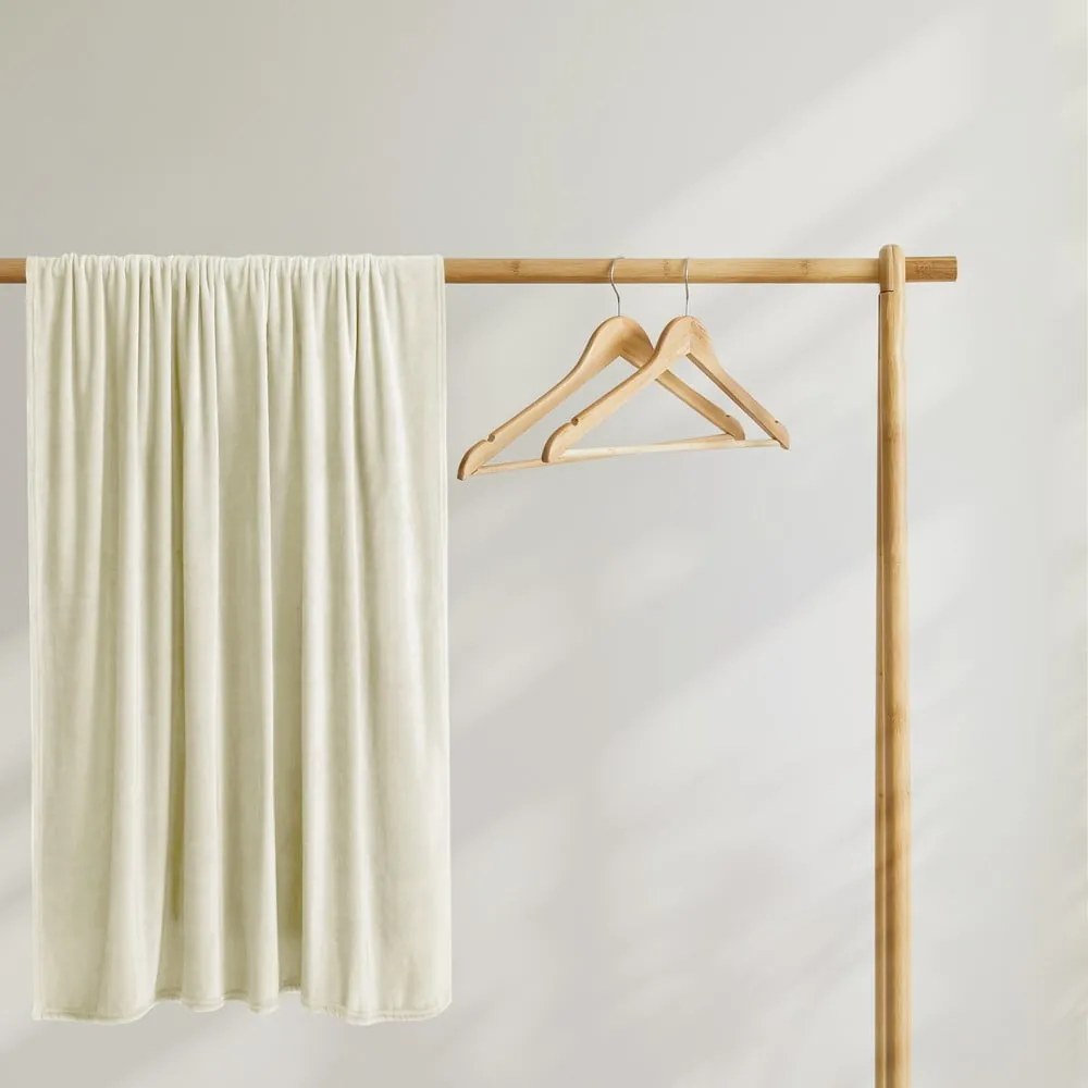 Deka z mikrovlákna v krémovej farbe DecoKing Mic, 200 × 220 cm