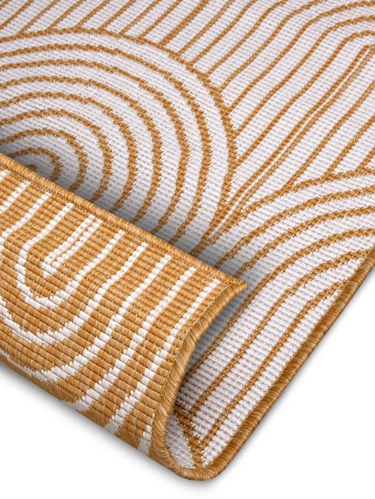 Hanse Home, Kusový koberec Pangli 105849 Ochre – na von aj na doma, 120x170, žltá, chodba / predsieň