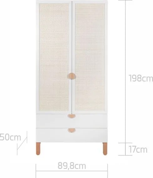 Bellamy Biela detská skriňa RATATA