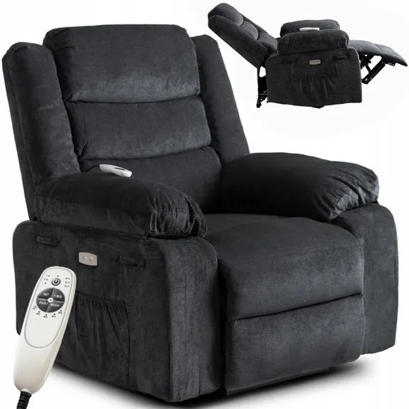 Masážne kreslo AMADEO čierne