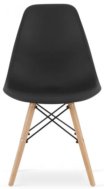 Jedálenský stôl TODI čierny 80 cm so štyrmi stoličkami OSAKA čierne / hnedé