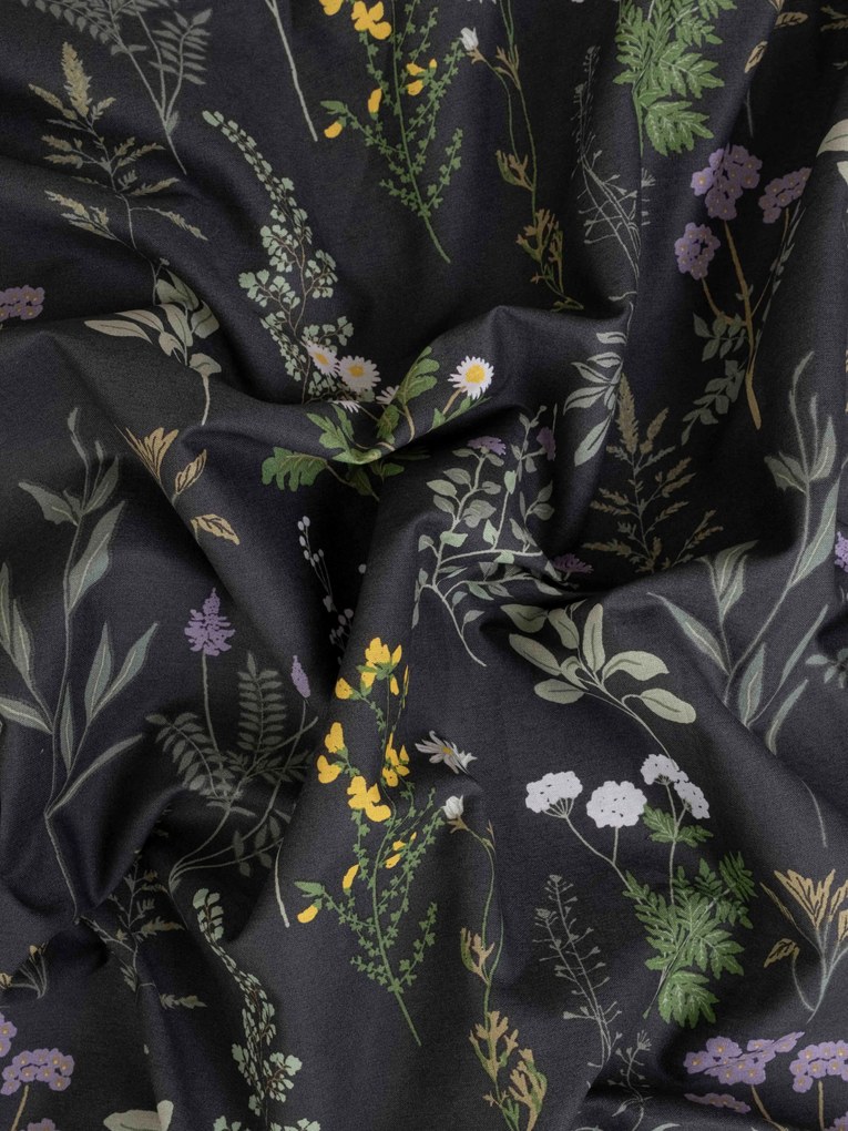 Bavlnená obliečka na vankúš Renforcé 50 × 70 cm - Bianca antracitová