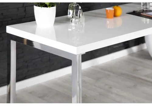 PC - stolík 21141 140x60cm Biely vysoký lesk  - Komfort-nábytok