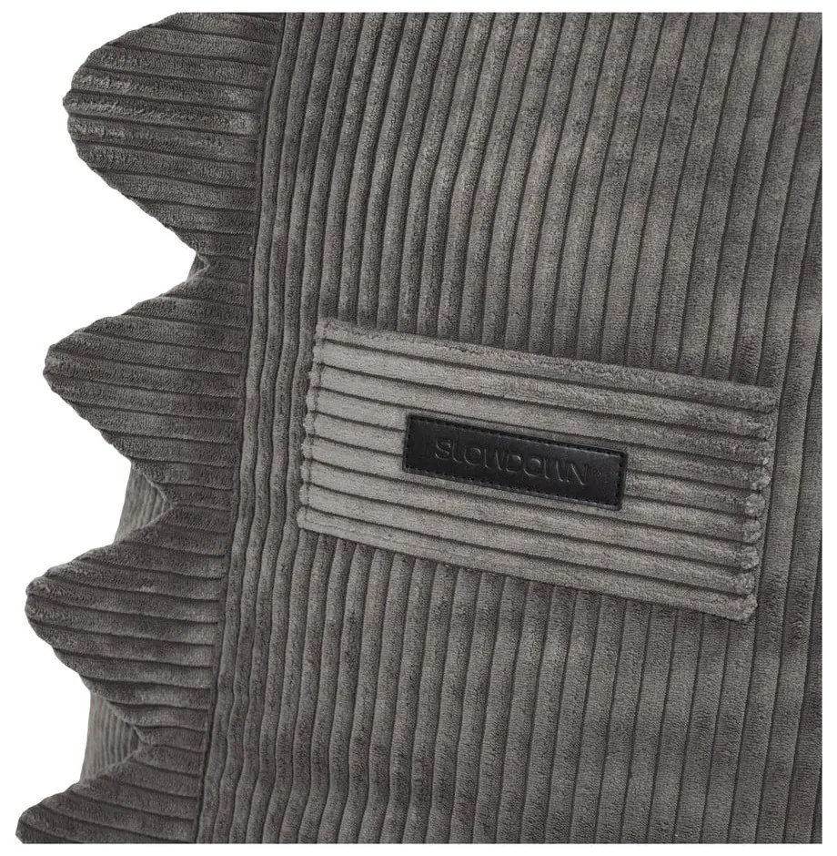 Hnedý menčestrový detský sedací vak Snug 80 Dragon – SLOWDOWN