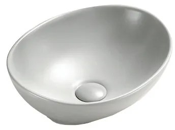 Mexen Elza, umývadlo na dosku 40 x 33 cm, platinová matná, 21014063