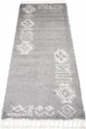 TA Koberec G939B TMAVO ŠEDÁ/KRÉMOVÁ BOHO Rozmer: 100x400 cm