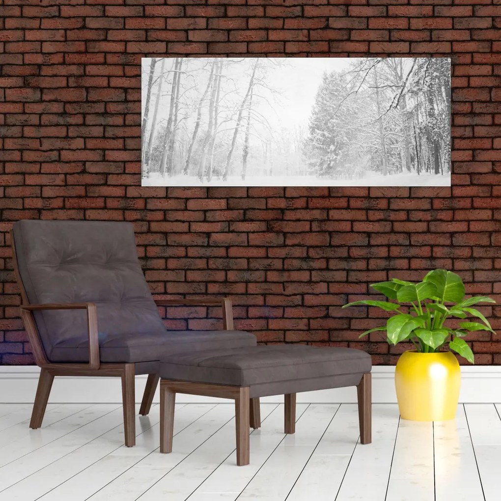 Obraz - Drevené mólo v zime (120x50 cm)