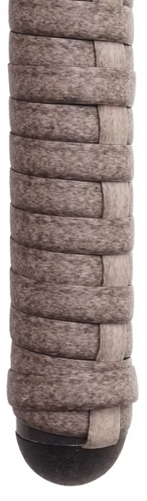 Set 2 záhradných stoličiek HWC-G19, polyratan, stohovateľná - sivo-hnedé, vankúše tmavo sivé