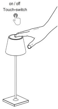 FARO 70776 - LED Vonkajšia dotyková stolná lampa TOC LED/2,2W/230V IP54