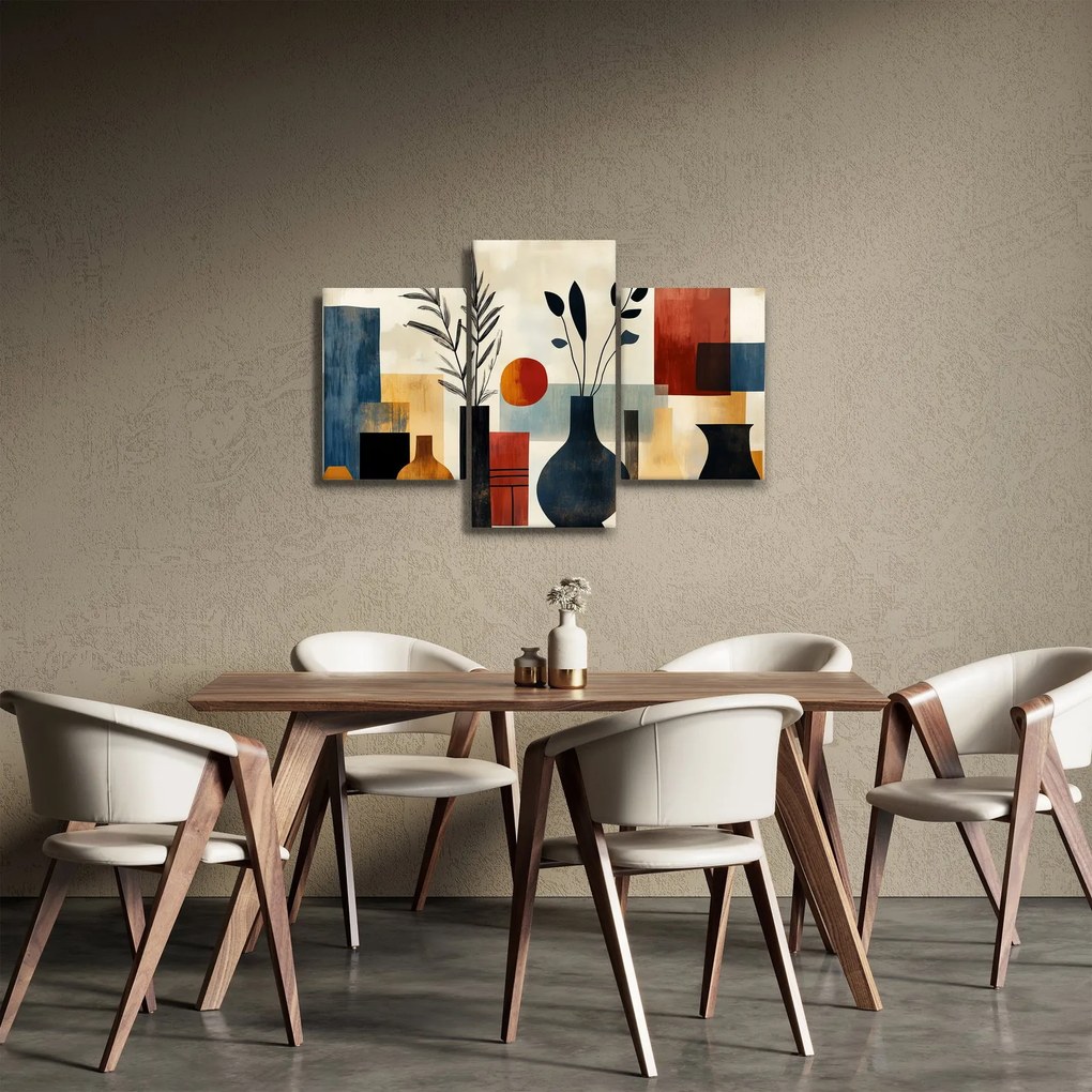 Obraz - Kubistické vázy (90x60 cm)