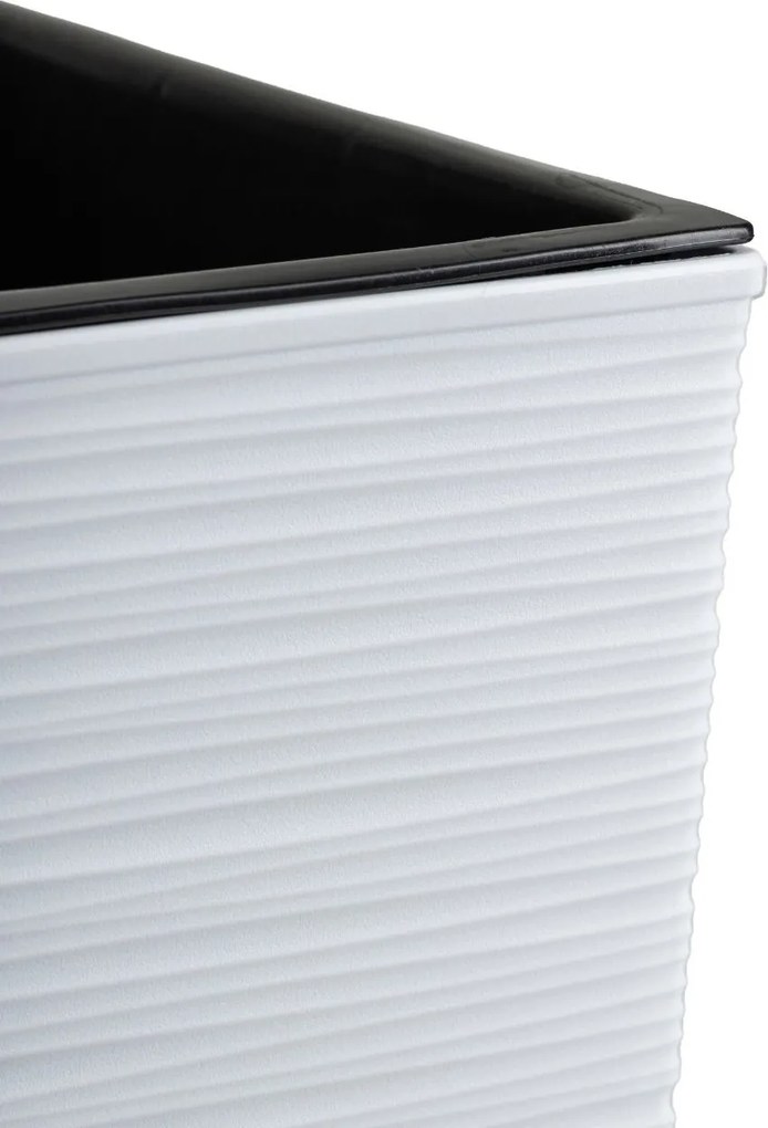 Plastový květináč Porto Riflo 46,5x24,7x24,7 cm bílý