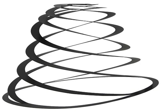 Oceľový tienidlo lampy čierny 50 cm - Spiral