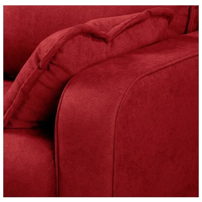 Červená rohová pohovka (ľavý roh) Beata - Ropez